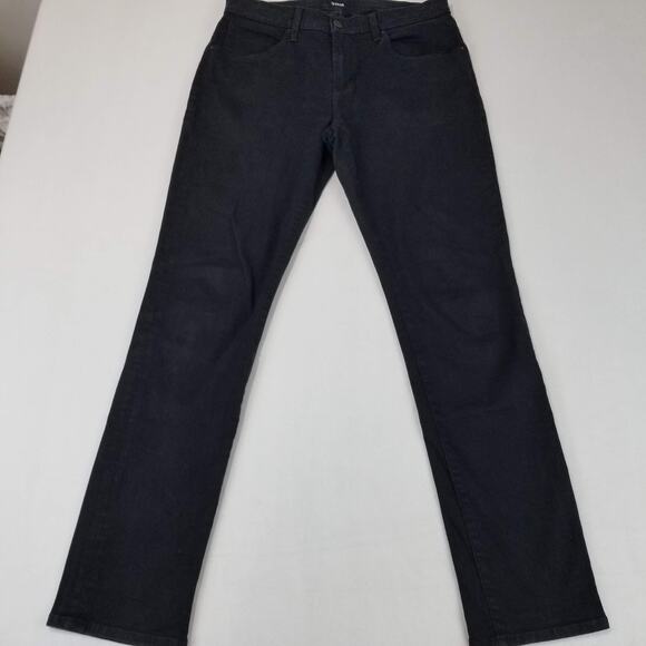 Hudson Blake Jeans Mens 34x33 Black Slim Straight Stretch Denim Pants Classic